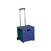 Folding Container Trolley With Lid Blue /Green 379531