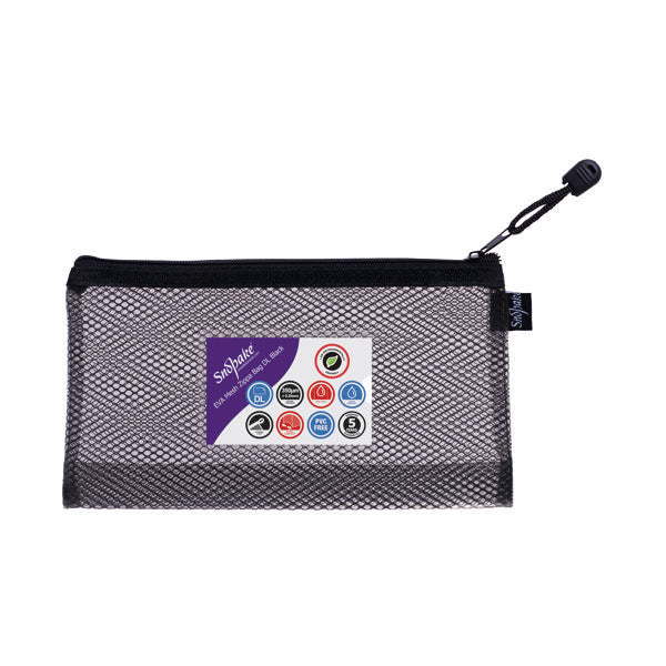 Snopake Eva Mesh Zippa-Bag High Capacity DL Black (Pack of 3) 15879