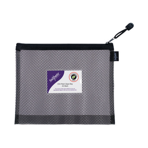 Snopake Eva Mesh Zippa-Bag High Capacity A5 Black (Pack of 3) 15880