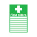 Safety Sign 300x200mm First Aiders Self-Adhesive FA01926S
