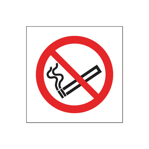 Safety Sign No Smoking Symbol 100x100mm Self-Adhesive (Pack of 5) KP01N/S