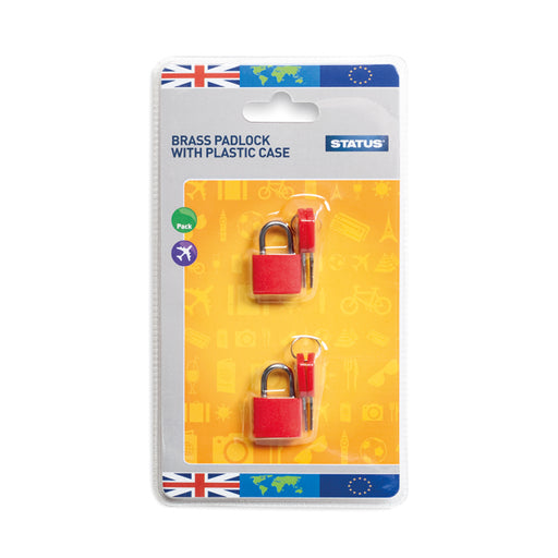 Status Brass Travel Padlock with Key (Pack of 5) SPCPLOCK2PK5