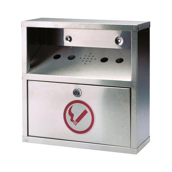 Wall Mounted Ash Bin Steel 5.5 Litre CIGBINSQ