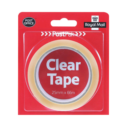 Postpak Clear Sticky Tape 25mmx66m (Pack of 24) 9721744