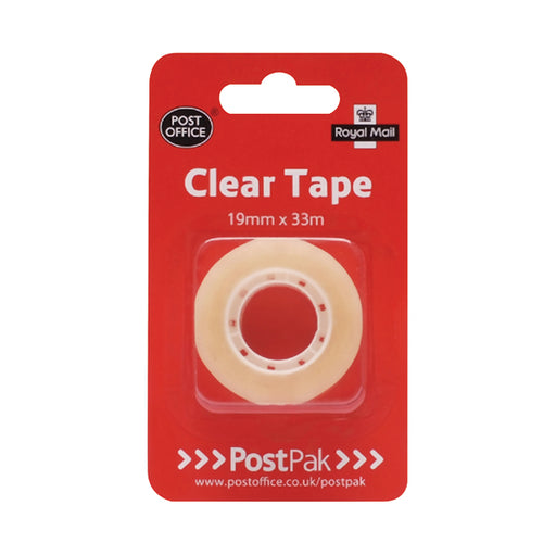 Postpak Clear Sticky Tape 19mmx33m (Pack of 12) 7UB70980