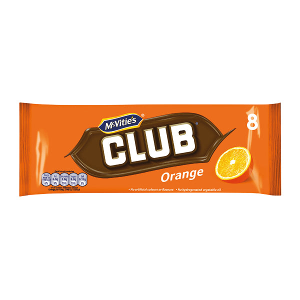 McVities Club Orange (Pack of 8) 16726