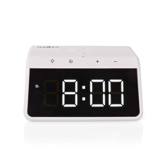 Alarm clock with wireless charging | Qi certified | 5 / 7.5 / 10 / 15 W | USB-A Male | Night Light | 2 Alarm Times | Snooze function
