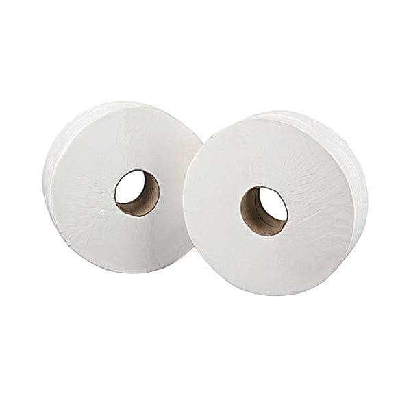 Mini Jumbo White 2-Ply Toilet Roll 150 Metres (Pack of 12) J26150NDS