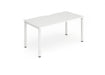 Evolve Plus 1400mm Single Starter Desk White Top White Frame BE111