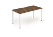 Evolve Plus 1400mm Single Starter Desk Walnut Top White Frame BE112