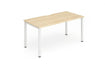 Evolve Plus 1200mm Single Starter Desk Maple Top White Frame BE119