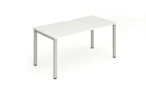 Evolve Plus 1200mm Single Starter Desk White Top Silver Frame BE136