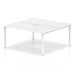 Evolve Plus 1600mm Back to Back 2 Person Desk White Top White Frame BE146