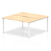 Evolve Plus 1600mm Back to Back 2 Person Desk Maple Top White Frame BE149