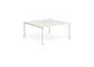 Evolve Plus 1400mm Back to Back 2 Person Desk White Top White Frame BE151