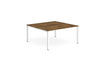 Evolve Plus 1400mm Back to Back 2 Person Desk Walnut Top White Frame BE152