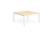Evolve Plus 1400mm Back to Back 2 Person Desk Maple Top White Frame BE154