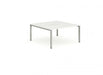 Evolve Plus 1400mm Back to Back 2 Person Desk White Top Silver Frame BE171