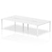 Evolve Plus 1600mm Back to Back 4 Person Desk White Top White Frame BE226