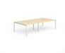 Evolve Plus 1400mm Back to Back 4 Person Desk Maple Top White Frame BE234