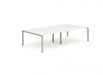 Evolve Plus 1400mm Back to Back 4 Person Desk White Top Silver Frame BE251