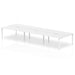 Evolve Plus 1600mm Back to Back 6 Person Desk White Top White Frame BE266