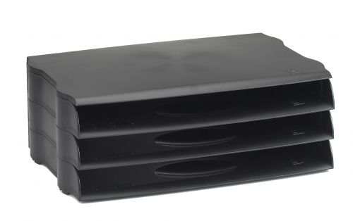 Best Value Avery Letter Tray Wide Entry Black