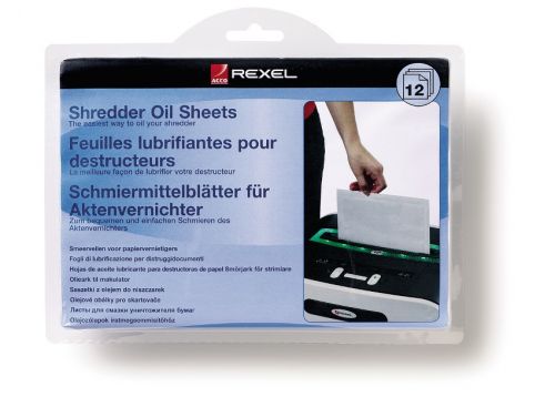 Best Value Rexel Shredder Oil Sheets 2101948 (PK12)
