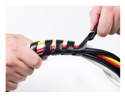 Best Value D-Line Cable Tidy Wrap 2.5m x 10-40mm dia. Black