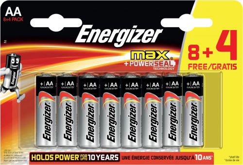 Best Value Energizer MAX AA PK8 + 4 Free