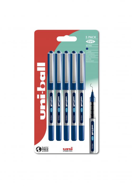 Best Value Uni-Ball Eye Micro UB-150 BL Plastic Free Packaging PK5
