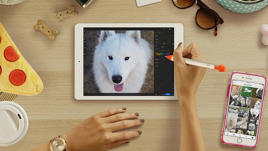 Logitech Crayon Digital Pencil for iPad - Silver & Orange