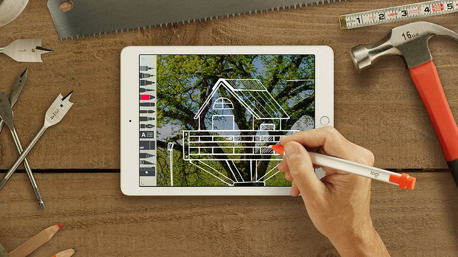 Logitech Crayon Digital Pencil for iPad - Silver & Orange