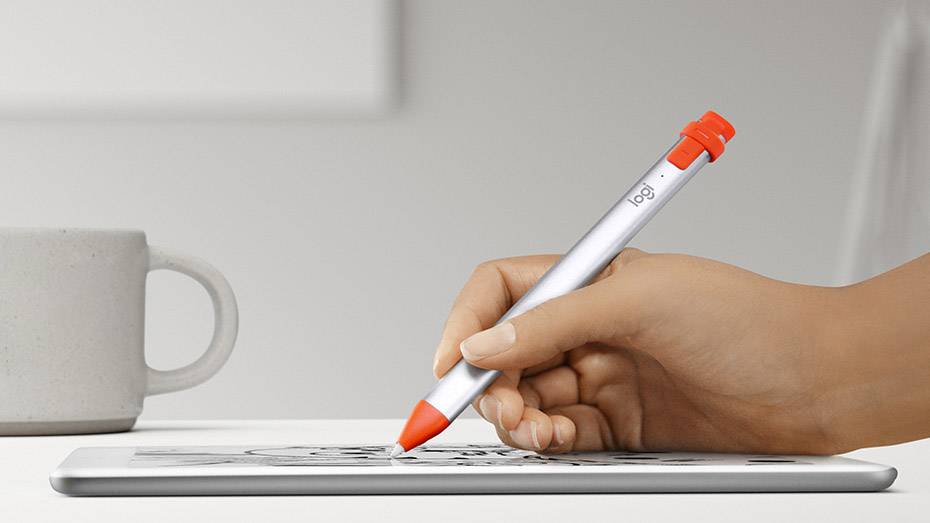 Logitech Crayon Digital Pencil for iPad - Silver & Orange