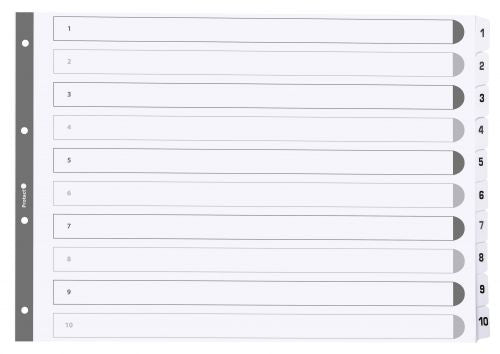 Best Value Exacompta Printed 160gsm Index 1-10 A3